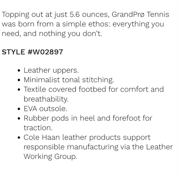 NWT Women's Size 11 Cole Haan tennis shoe - Picture 6 of 10